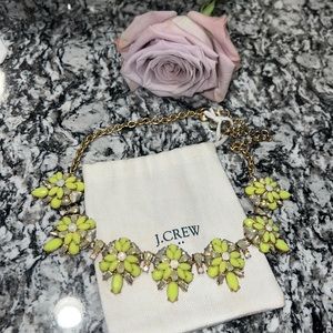J.Crew floral statement necklace in green